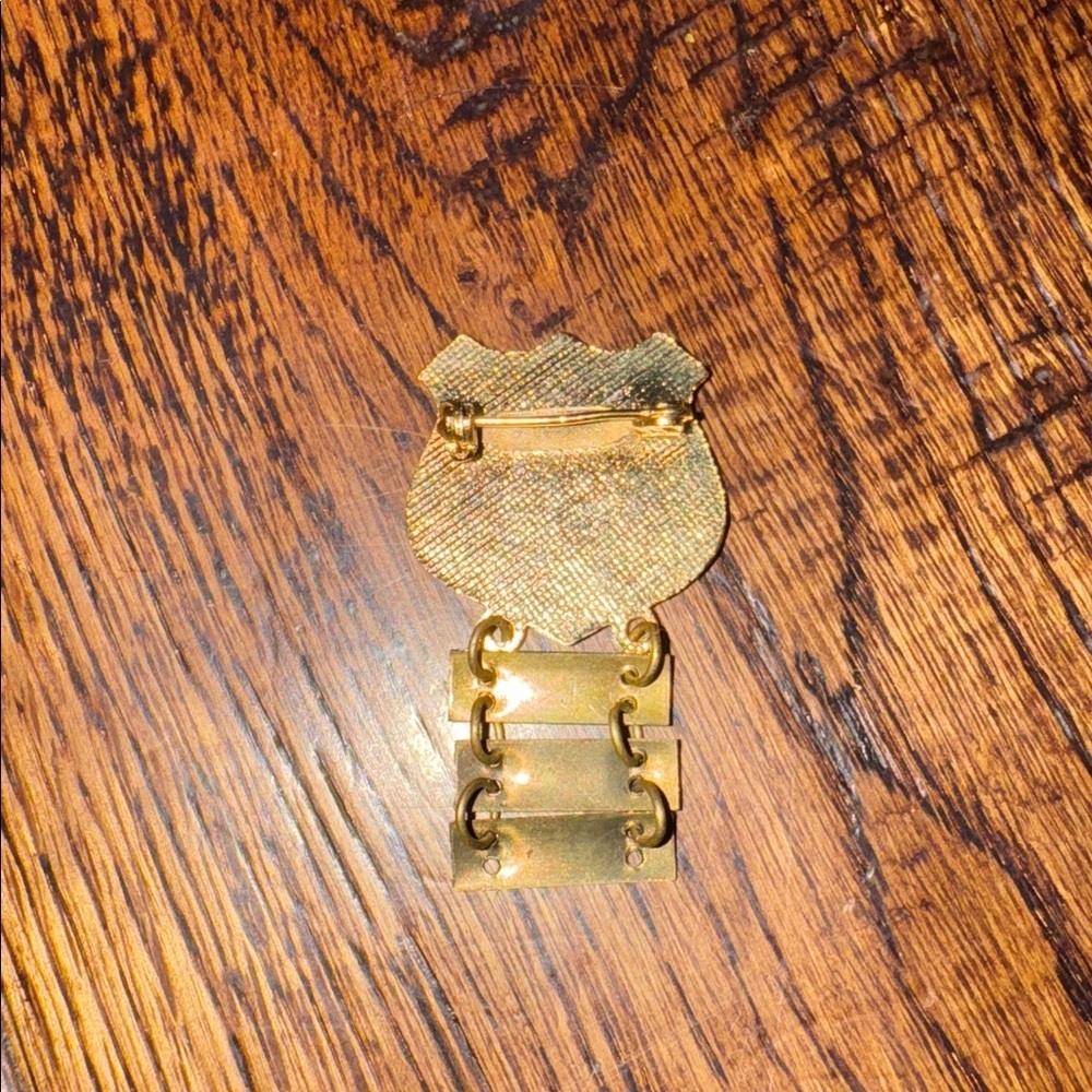 VTG Red PSIC Badge with Gold Accents 1973,1974 &1975 - Picture 2 of 2